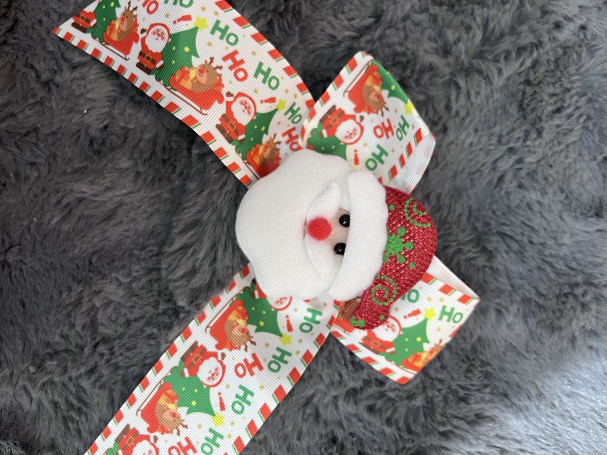 Christmas Character Bow - Santa