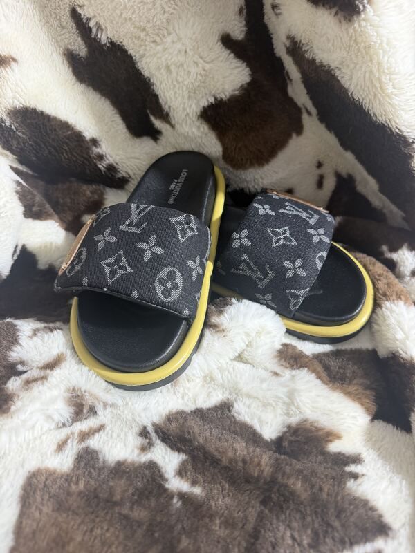 Denim Black LV Sandals