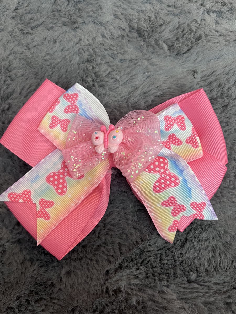 Pastel Butterfly Bow - Pink
