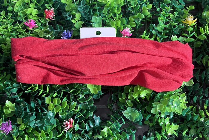 Twist knot headband Red