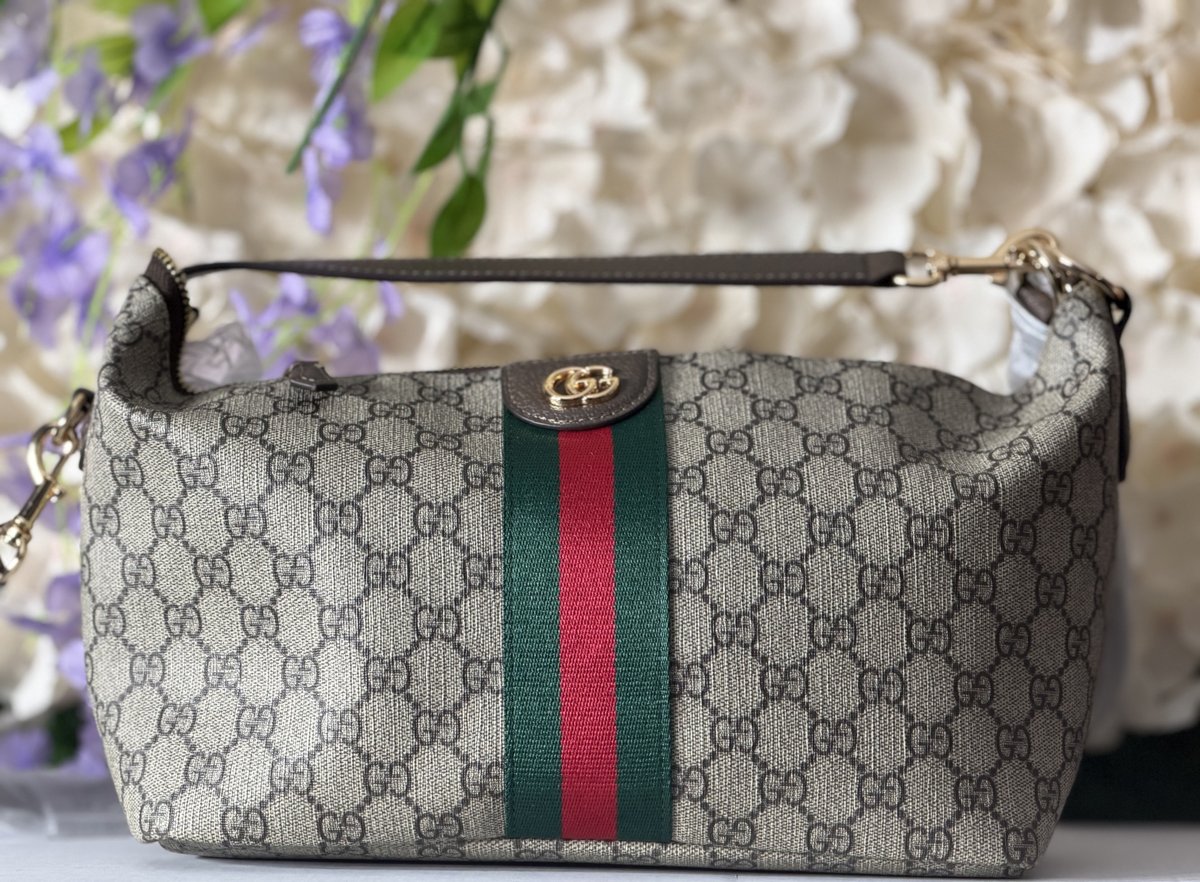 GG Canvas Web Stripe Pouch Bag