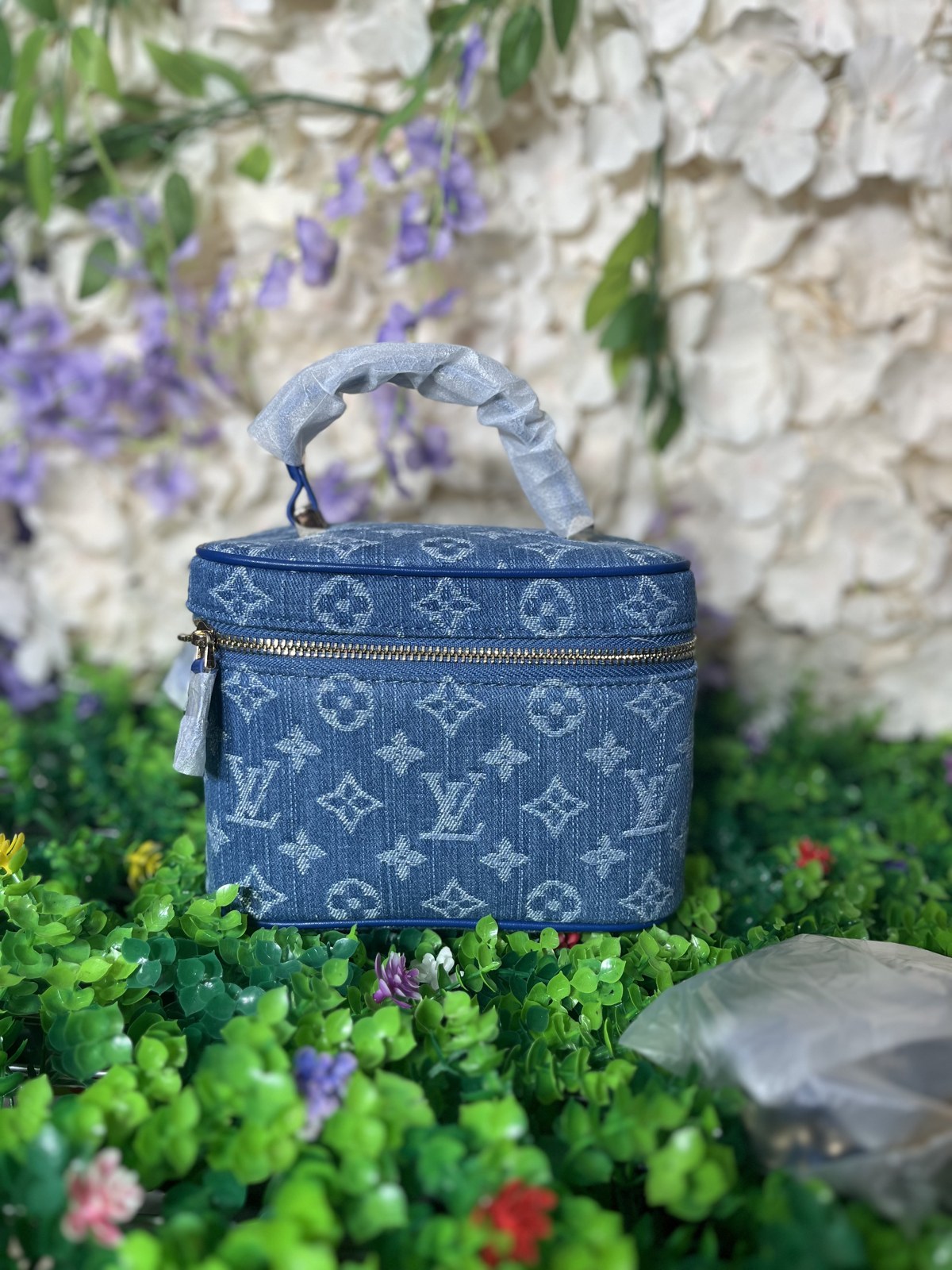 Denim Monogram Vanity Case