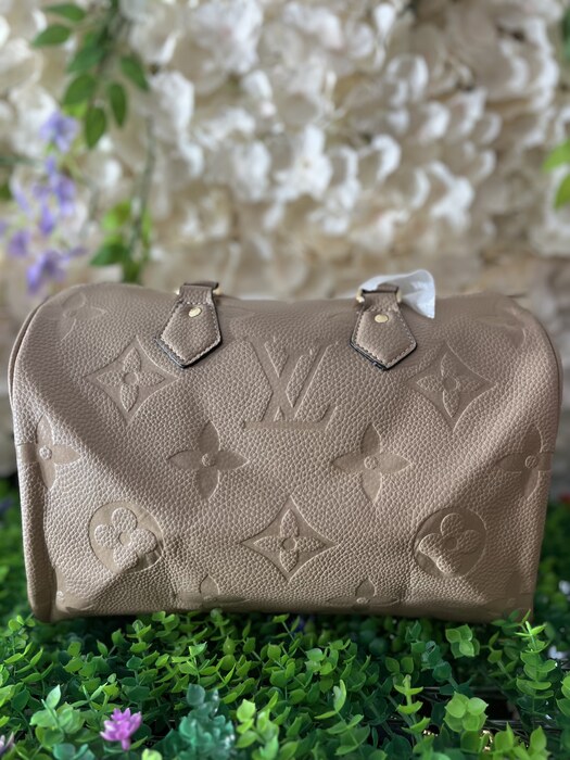 Embossed Leather Dome Bag