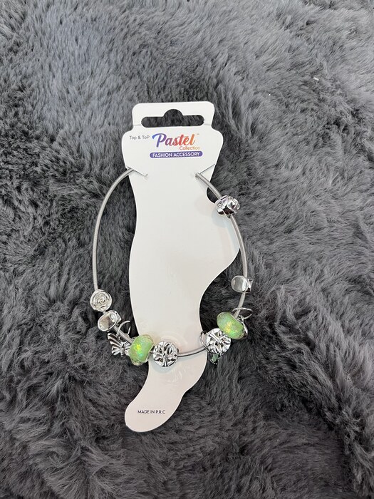 Gold layered anklet set with padlock charm