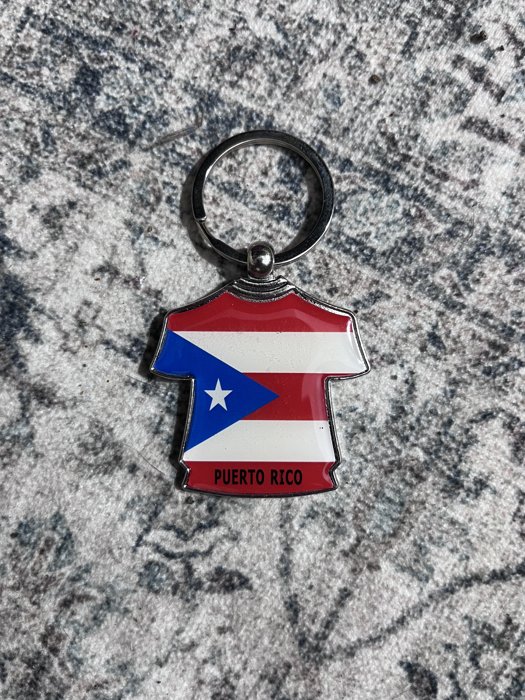Puerto Rico flag jersey keychain