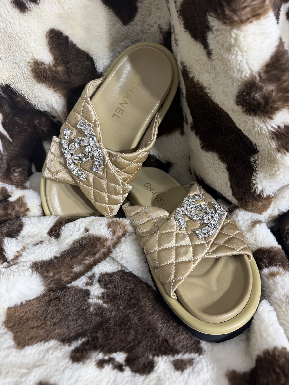 CC Gold Crystal Sandals