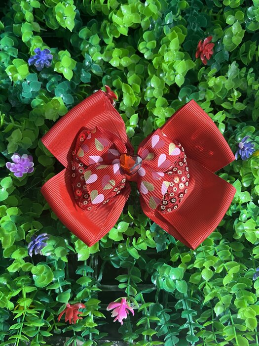 Red Sweetheart Sequin Bow